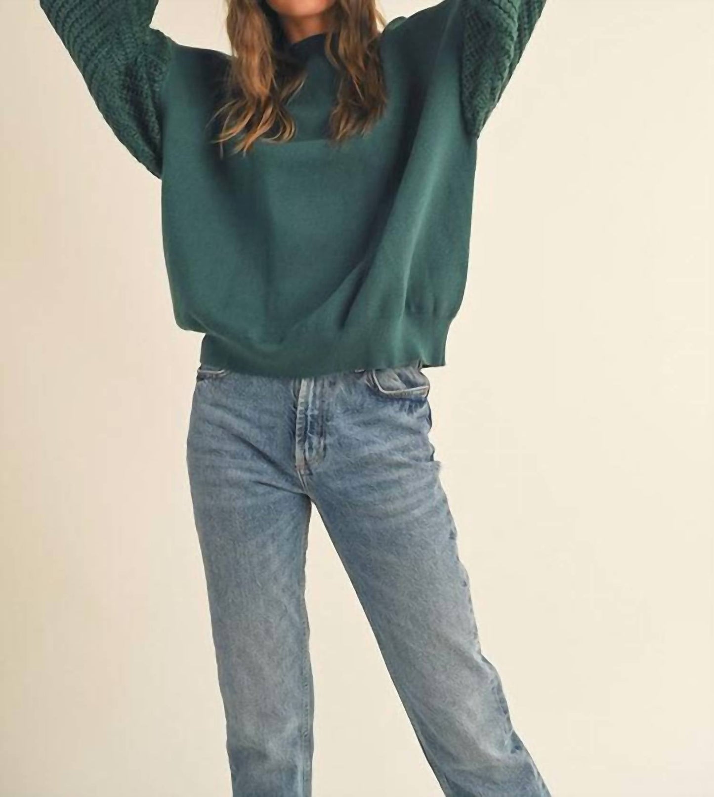 &Merci - Cable Sleeve Sweatshirt