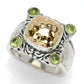Anel Cabochão Artisan Silver by Samuel B. em ouro 18K com detalhes em pedras preciosas