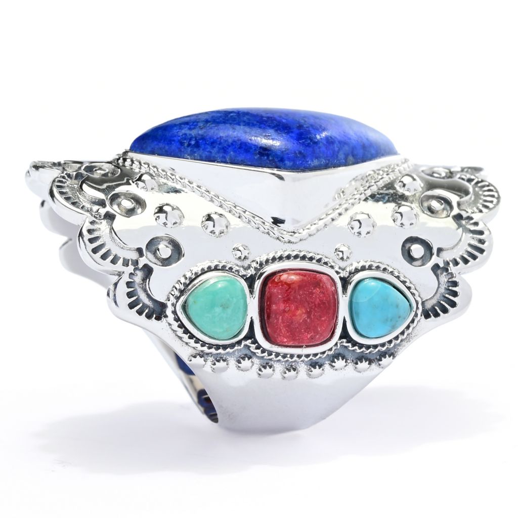 southwest-elements-lapis-mohave-kingman-turquoise-red-coral-ring