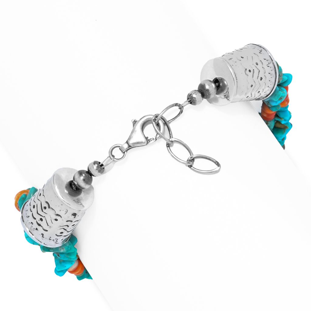 Pulseira de contas de turquesa e ostra espinhosa da Southwest Elements Kingman