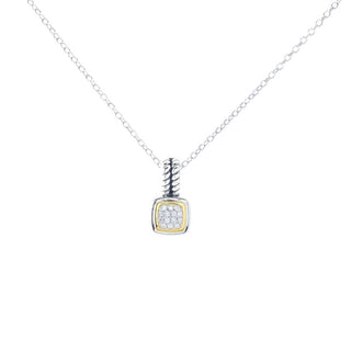 Melodia Diamonds 18K Vermeil 0.20ctw Lab Grown Diamond Pendant w/ 18" Chain