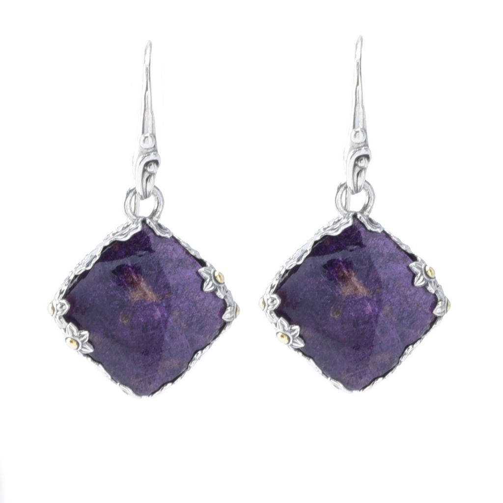 artisan-silver-by-samuel-b-14mm-cushion-shape-purpurite-earrings