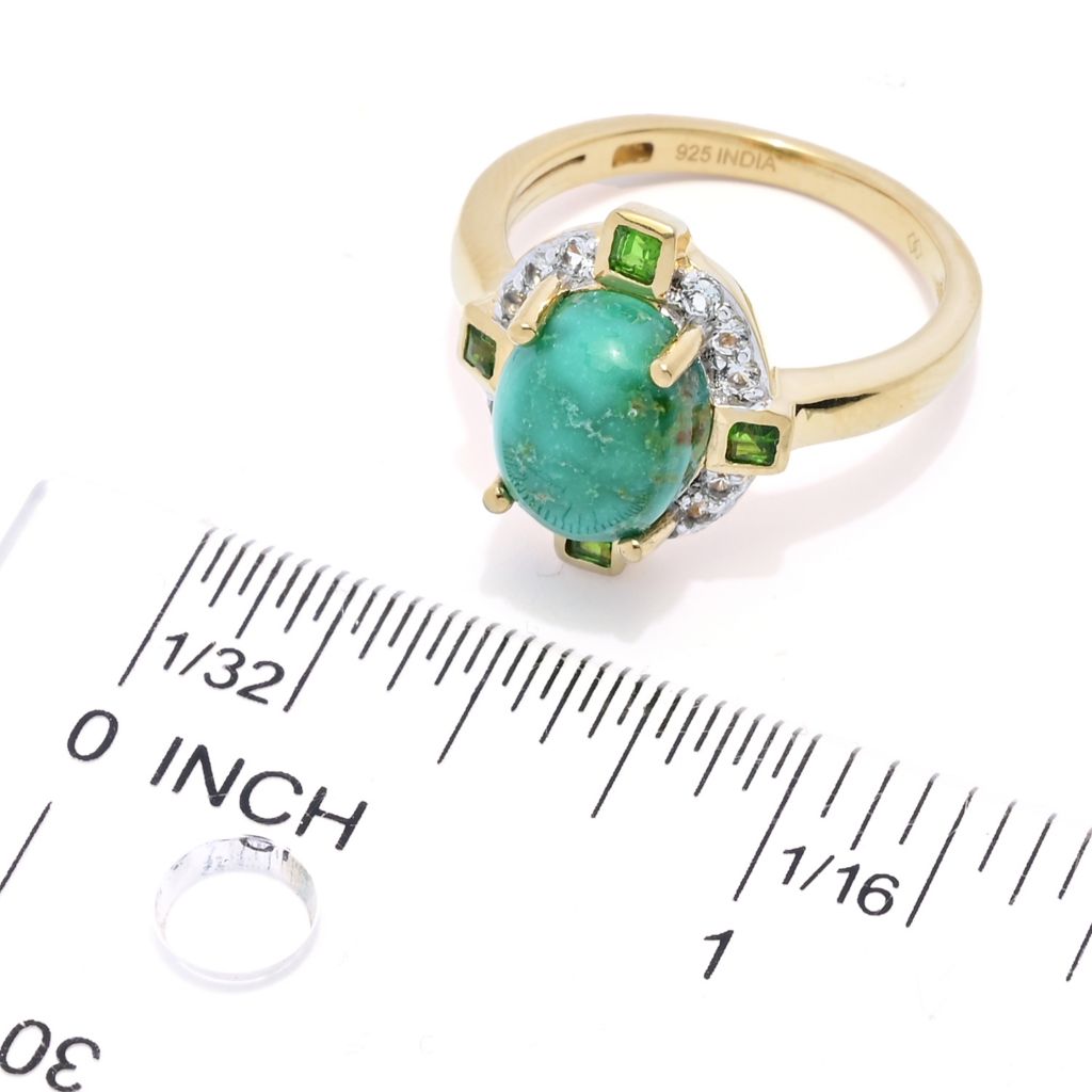 gem-treasures-10x8mm-sonoran-gold-turquoise-multi-gemstone-halo-ring