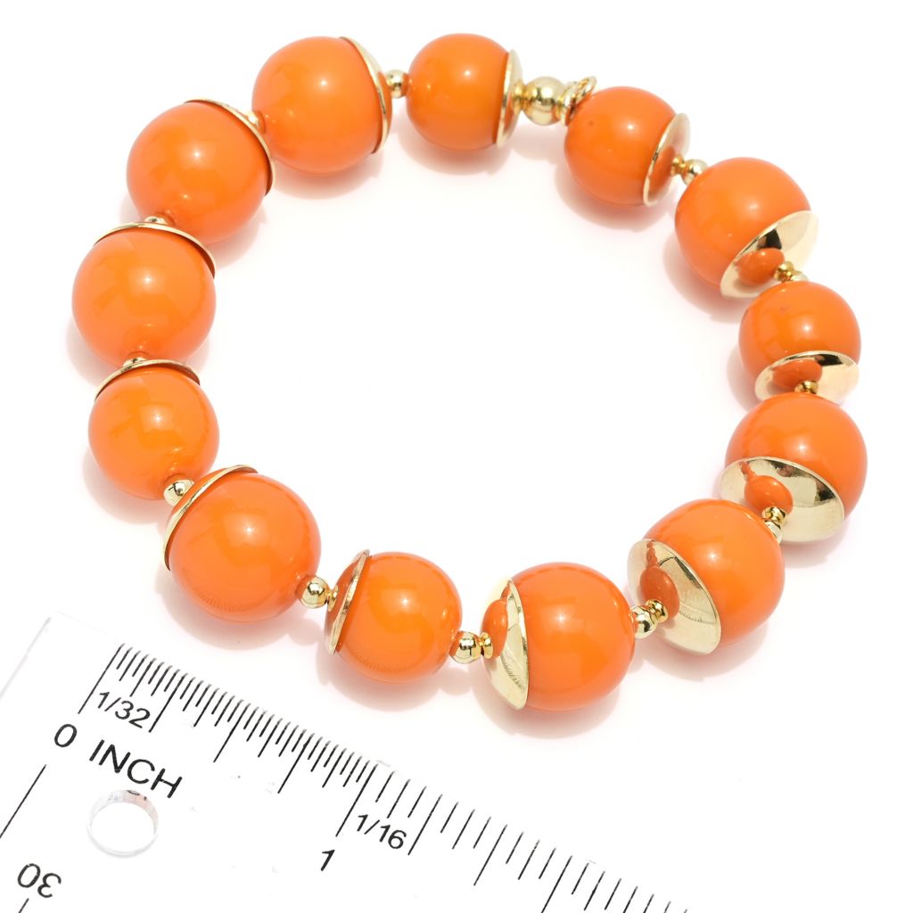 Pulseira Graziella banhada a ouro 23K com opção de cor e quartzo elástico de 13 mm