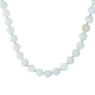 Far East Jewelry Sterling Silver 10mm Round Natural Jade Bead 20" Necklace