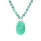 Pingente de jade de tigre esculpido com colar de contas de jade da Far East Jewelry
