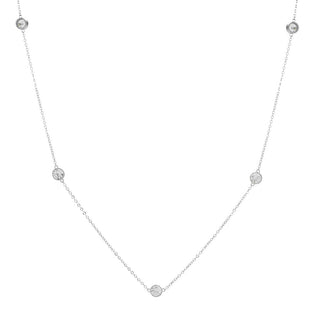 Brilliante 5.88 DEW Simulated Diamond Station Forzatina Necklace