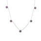 Colar com pingente de diamante roxo extravagante de 0,70 ct Diamond Treasures em ouro branco 14K
