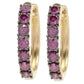 Brincos de argola com diamante roxo extravagante de 0,70 ct de ouro 14K da Diamond Treasures