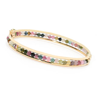 Pulseira Toscana Italiana banhada a ouro 18K com opção de contas preciosas