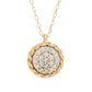 Pingente de halo torcido em corda de diamante pavê de ouro 14K DIAMORE 0,16ct com corrente