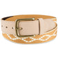 Men's Yellow Faux Leather Printed Belt - Regular Size