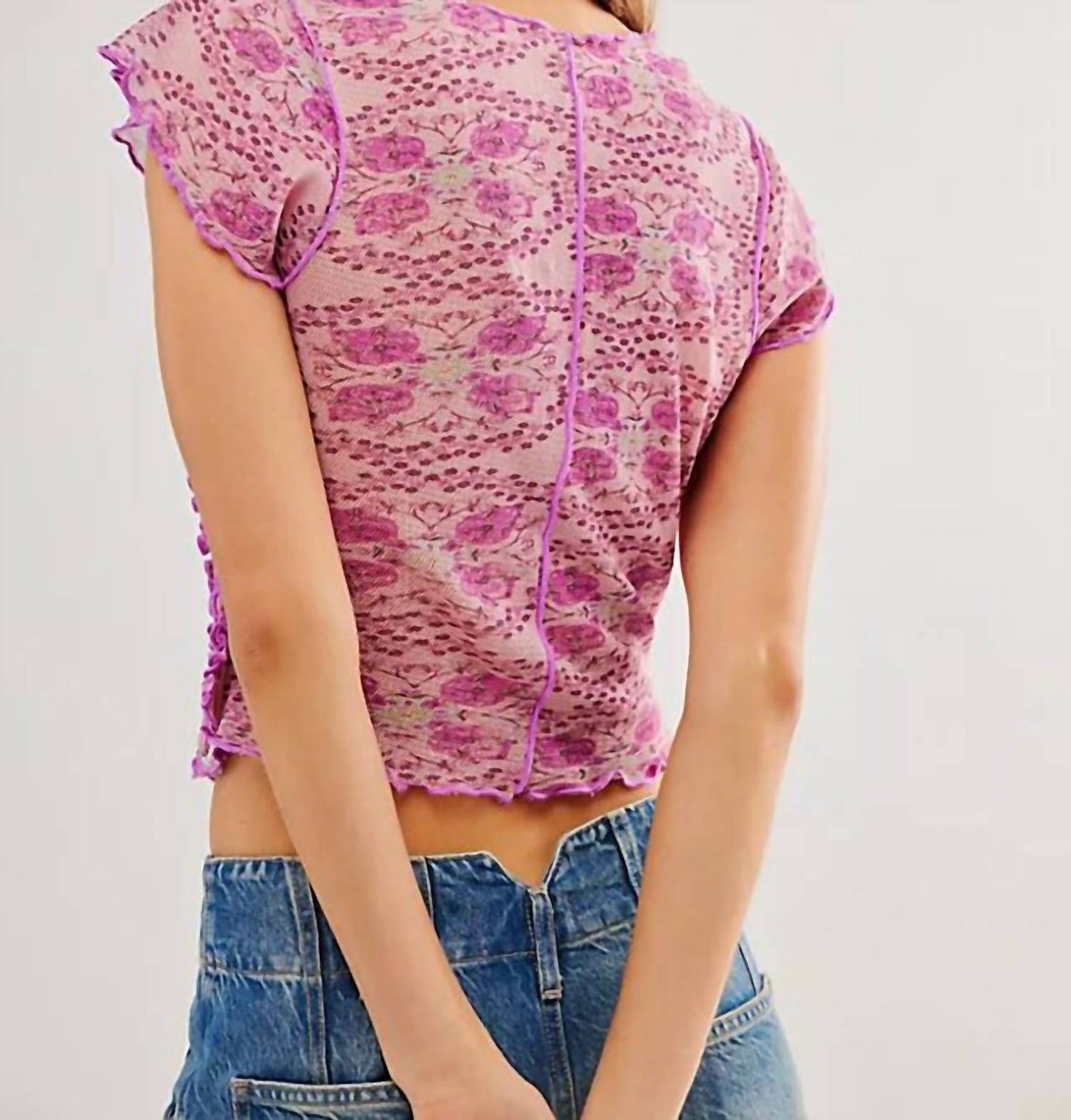 Free People - Oh My Baby Scoop Neck Crop Tee