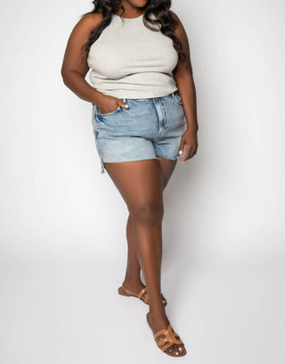 Good American - Calça Jeans Curta Good Curve - Plus