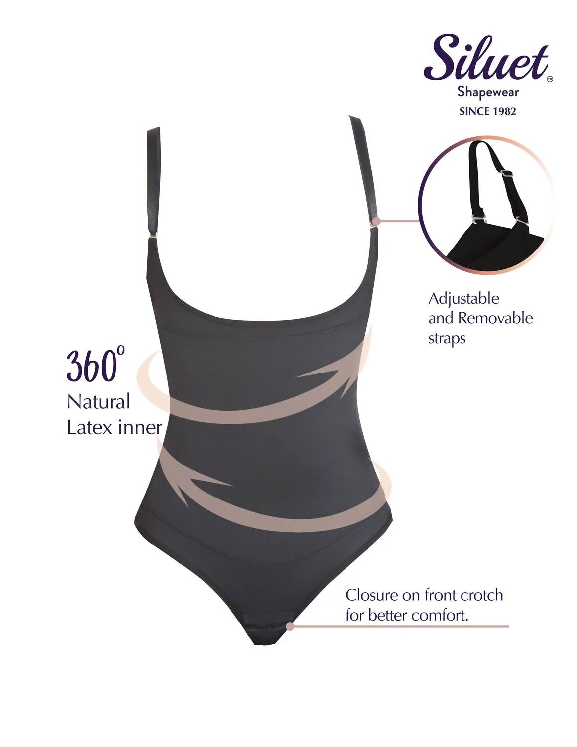 Siluets - Thermal Latex Shaper Panty Style Without Zipper