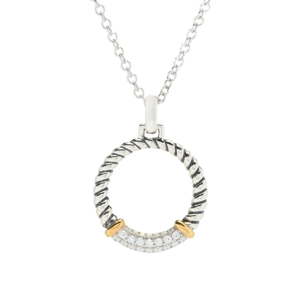 Pingente circular de diamante cultivado em laboratório Melodia Diamonds 18K Vermeil 0,20ct com corrente