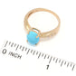 Anel LALI Jewels em ouro 14K polido, turquesa e diamante, 9x7 mm, 2,4 gramas