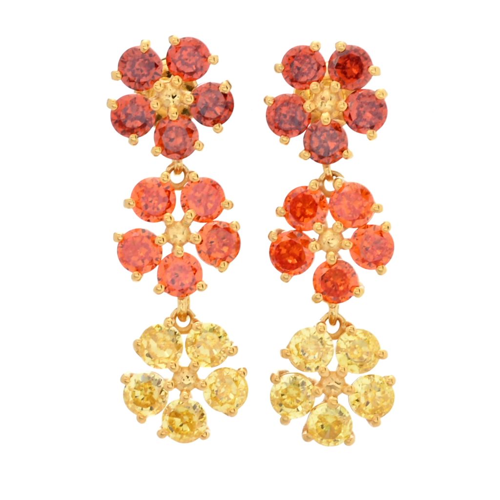 color-crush-simulated-gemstone-flower-cluster-earrings