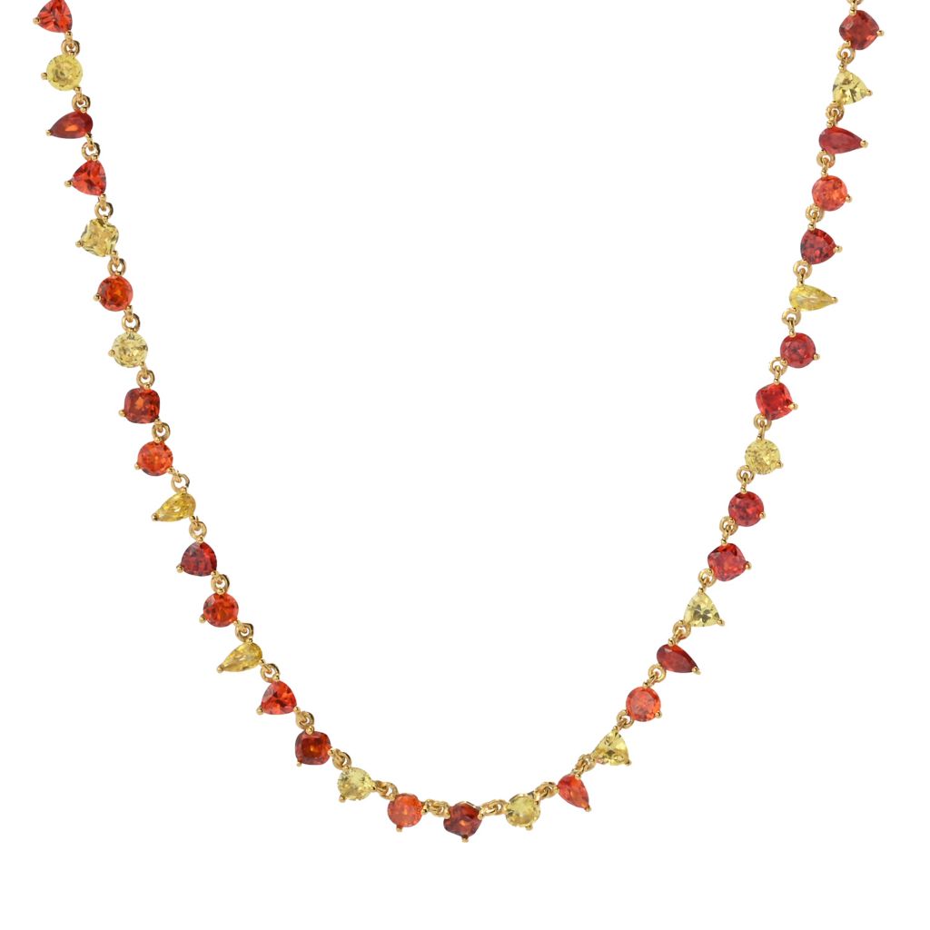 Colar de tênis de 18" com pedra preciosa simulada "Color Crush"