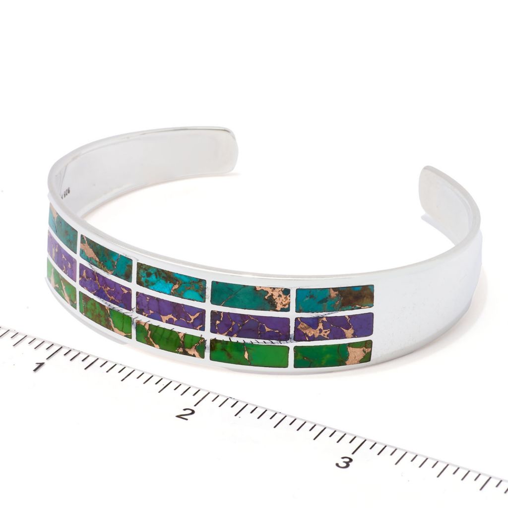 Pulseira de prata esterlina da Southwest Elements Colors of Mohave Turquesa