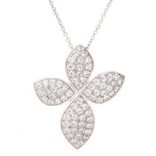 Brilliante 2.07 DEW Simulated Diamond Cross Pendant w/ Chain
