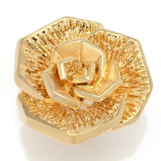 Anel Graziella banhado a ouro 23K com eletroforma rosa