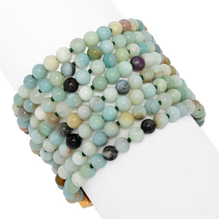 Pulseira de 8 fios com contas de amazonita multicoloridas banhadas a ouro 14K Kenneth Jay Lane