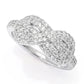 Anel "Infinito" de diamante de 0,60 quilates em prata esterlina Diamond Treasures