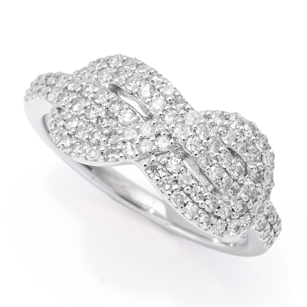 Anel "Infinito" de diamante de 0,60 quilates em prata esterlina Diamond Treasures