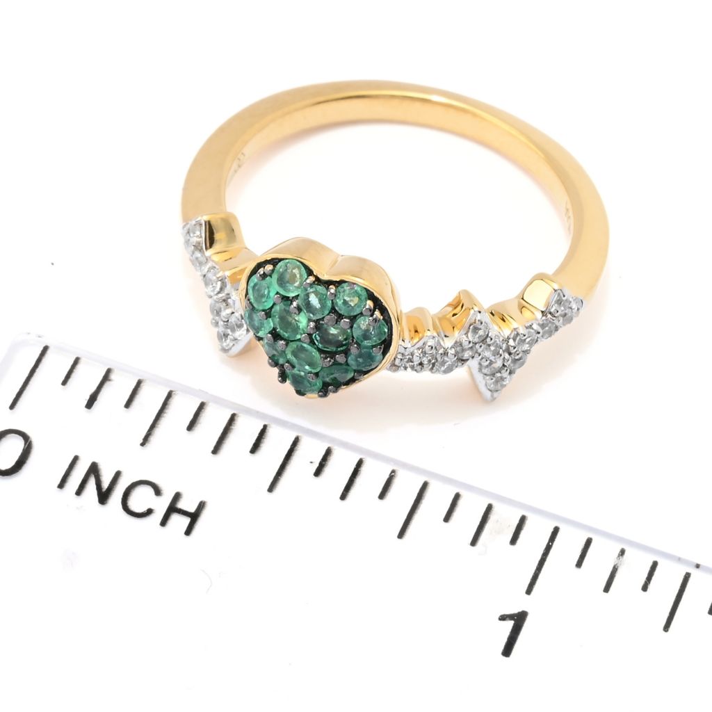 Anel Gem Treasures Choice de pedras preciosas e zircônias Heartbeat