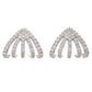 Brincos Ear Cuff MUSE em prata esterlina, 6,12 quilates, zircônia branca, várias fileiras