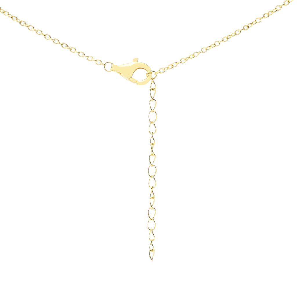 Colar de pérolas cultivadas Mabe oval de 10x8 mm banhado a ouro 18K e várias pedras preciosas