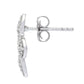 Brincos de pino Morris &amp; David em ouro branco 14K com diamante de 0,54ctw e flor de dogwood