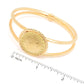 Pulseira de moeda genuína de 200 liras banhada a ouro 18K Toscana Italiana
