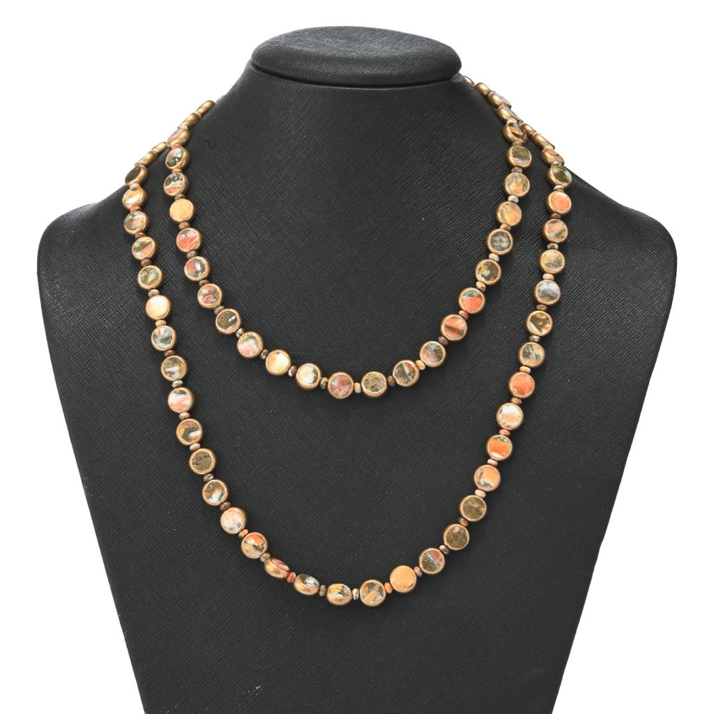 Colar Southwest Elements em prata esterlina com moedas e contas de pedras preciosas