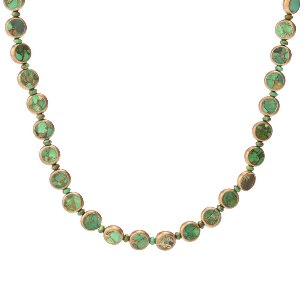 southwest-elements-sterling-silver-choice-of-gemstone-coin-gem-bead-necklace