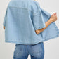 Risen - Cropped Denim Button Down Shirt