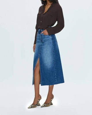 Pistola - Saia midi jeans Alice feminina