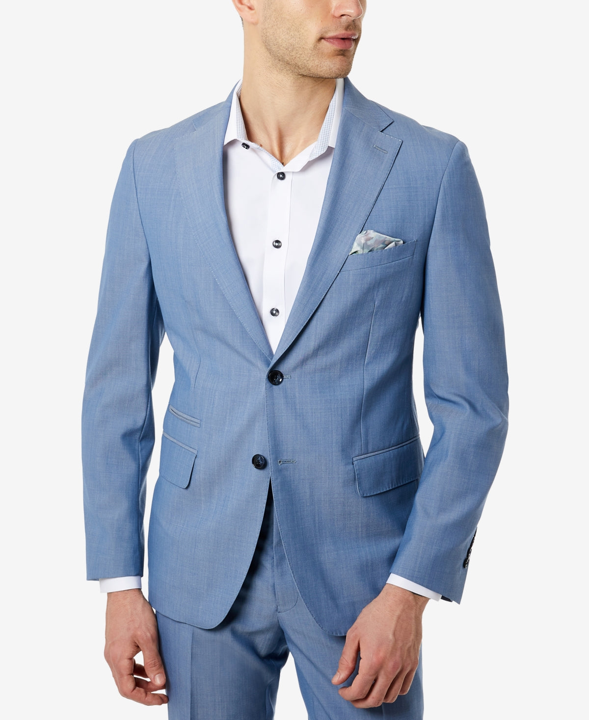 Men's Slim Fit Chambray Suit Separate Jacket