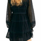 Free People - Berlin Trapeze Embroidered Semi Sheer Lace Slip Mini Dress