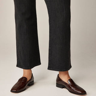 J.Crew - Calça jeans curta de cintura alta Kickout em 1996, semielástica