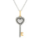 Melodia Diamonds 18K Vermeil 0,20ctw Lab Grown Diamond Key Pendant com Corrente