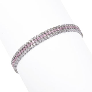 Pulseira Bolo de Prata Esterlina Brilliante Italia 5.22 DEW com Diamantes Simulados