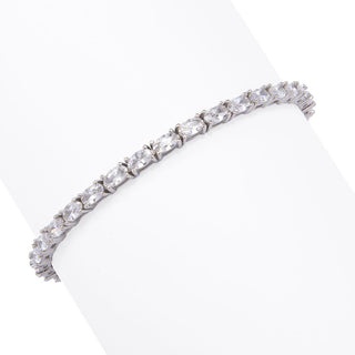 Pulseira de tênis oval com diamante simulado Brilliante Italia 6.00 DEW