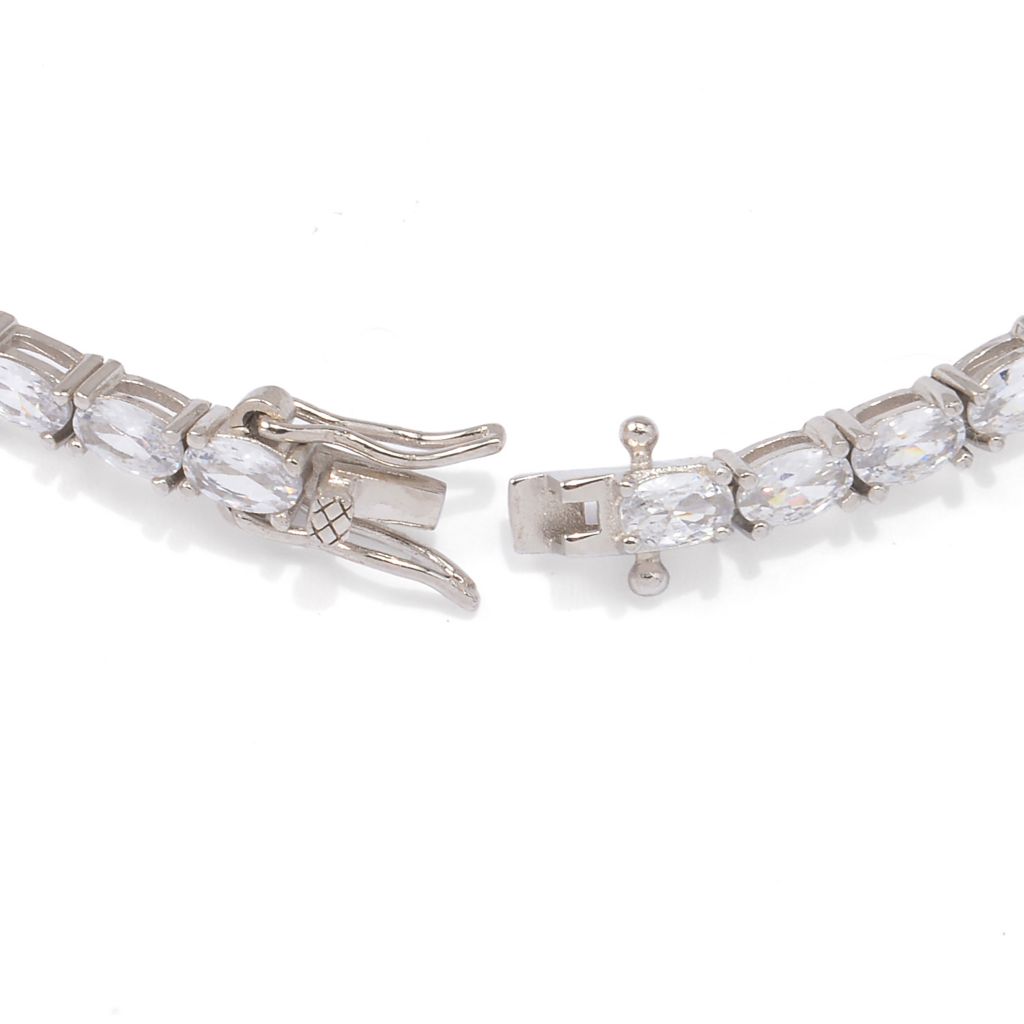 Pulseira de tênis oval com diamante simulado Brilliante Italia 6.00 DEW