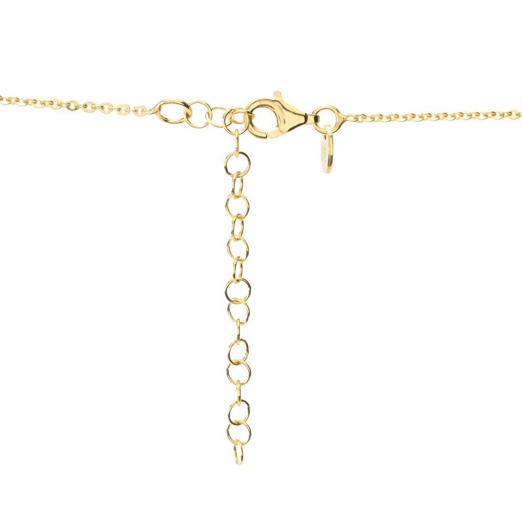 Pingente oval de madrepérola Verona Gioielli banhado a ouro 18K 30x25 mm com corrente