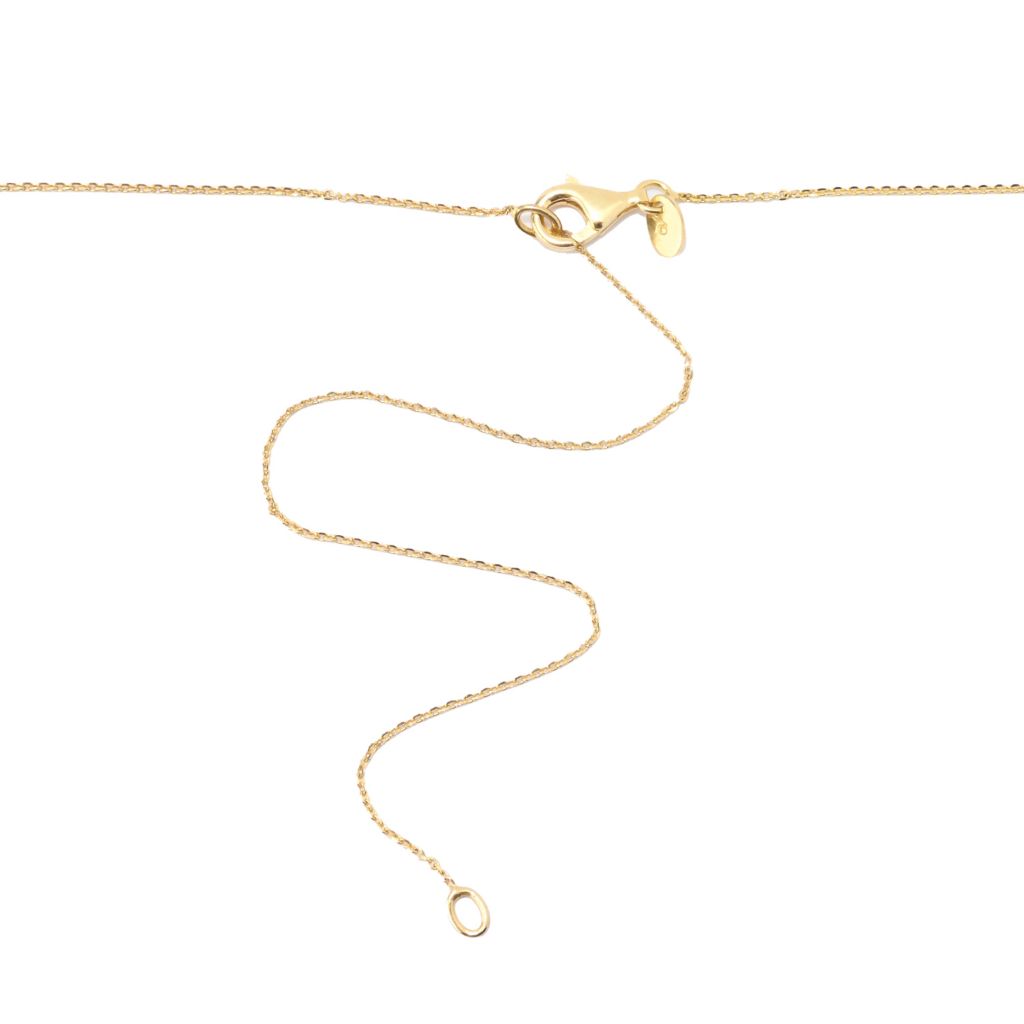 Pingente de quartzo Verona Gioielli banhado a ouro 18K com escolha de cor, 25x13 mm, com corrente