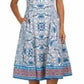 Avec Les Filles - Tile Print Sweetheart Midi Dress