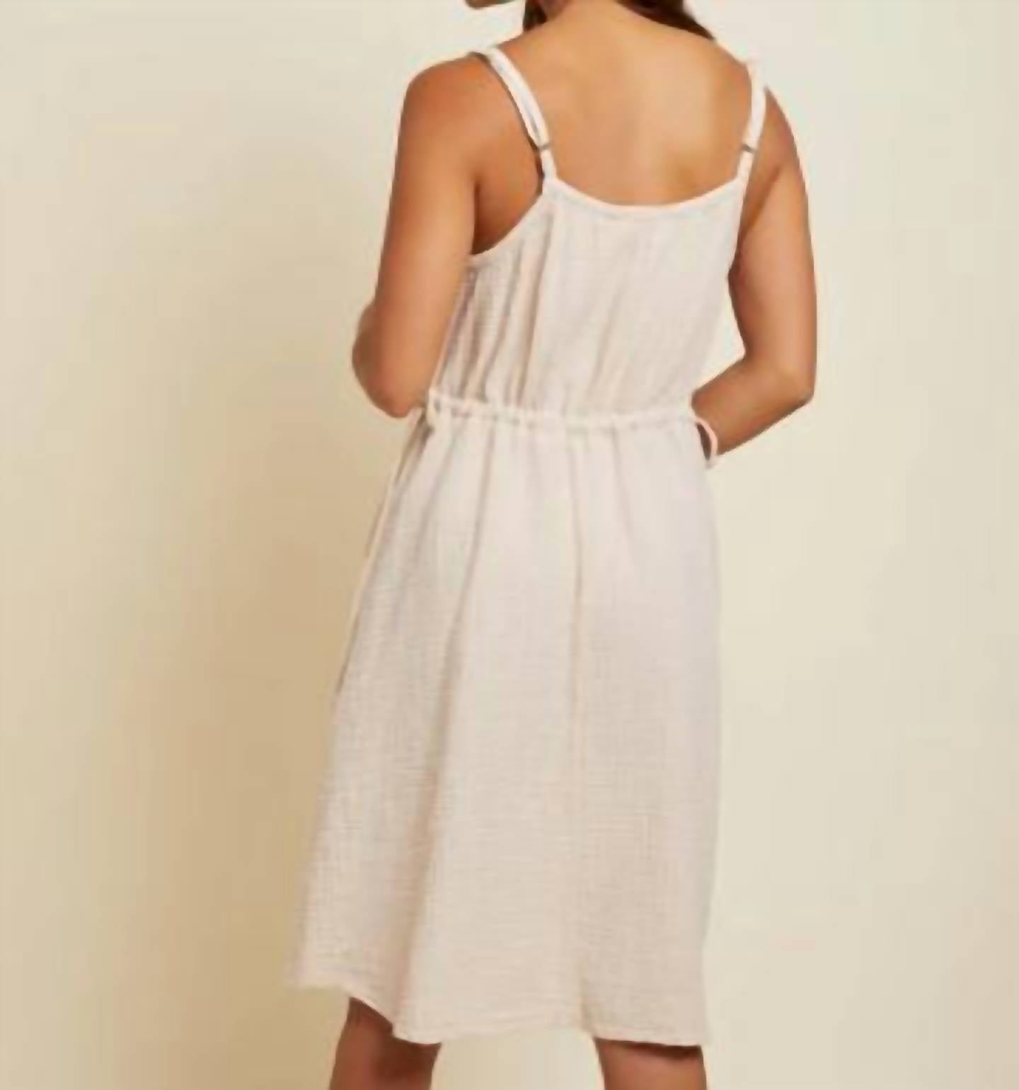 Nation Ltd - Jenessa Side Tie Gauze Midi Dress