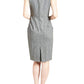 Eva Franco - Flocked Scallop Cato Sheath Dress
